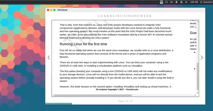 TEA Ebook - Linux eBook Reader