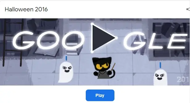 POPULAR GOOGLE DOODLE GAMES: DEFEND THE MAGIC CAT ACADEMY AGAINST GHOSTS IN  THROWBACK HALLOWEEN GAME