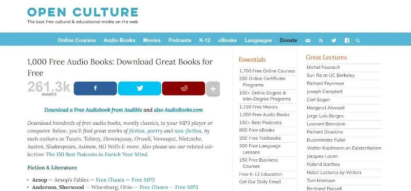 Open Culture - Download Free Audiobooks
